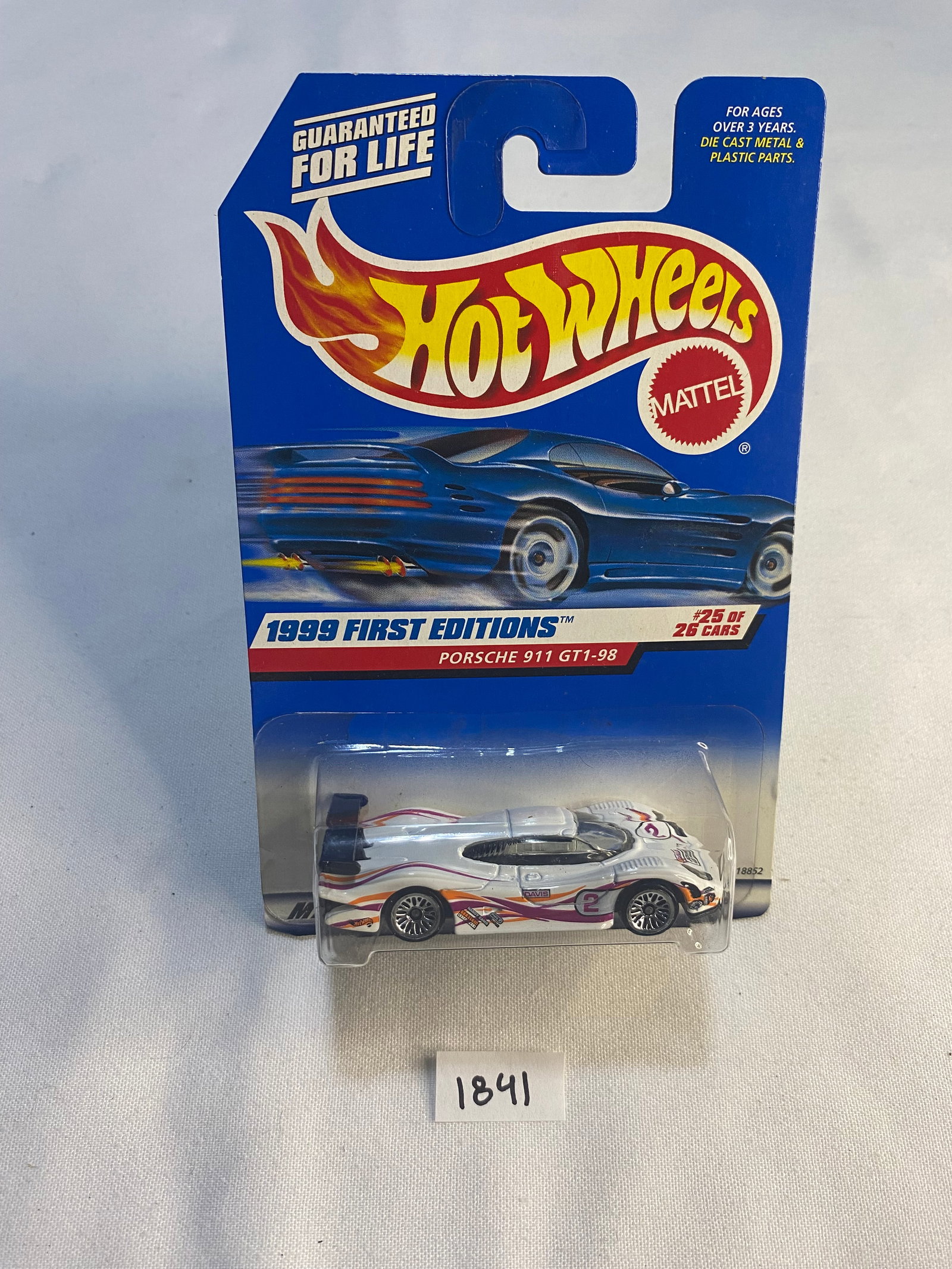 1998 Hot Wheels 1999 First Editions Porsche 911 GT1-98 (1 of 1)