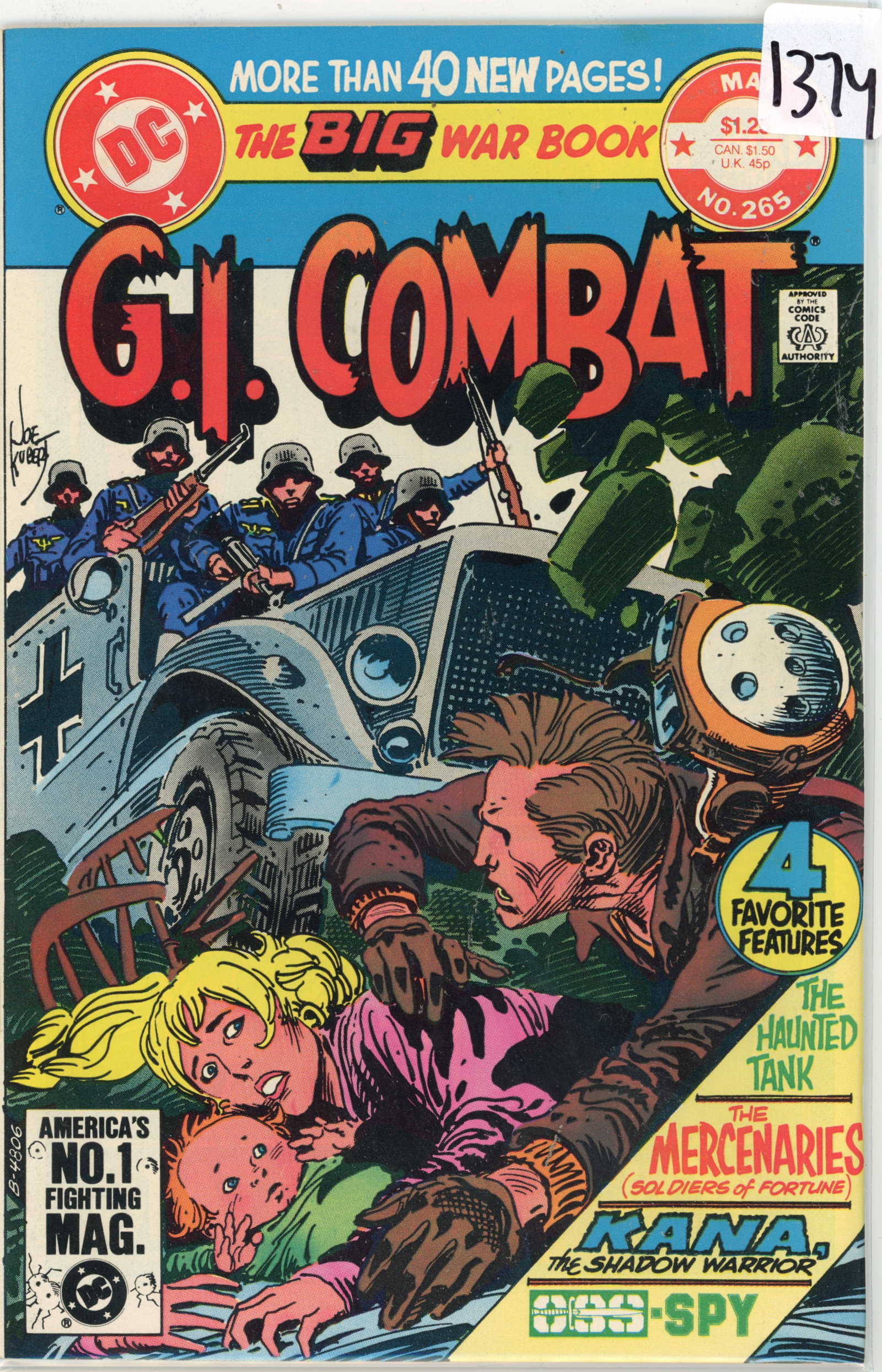 1984 DC GI Combat Issue 265 (1 of 1)