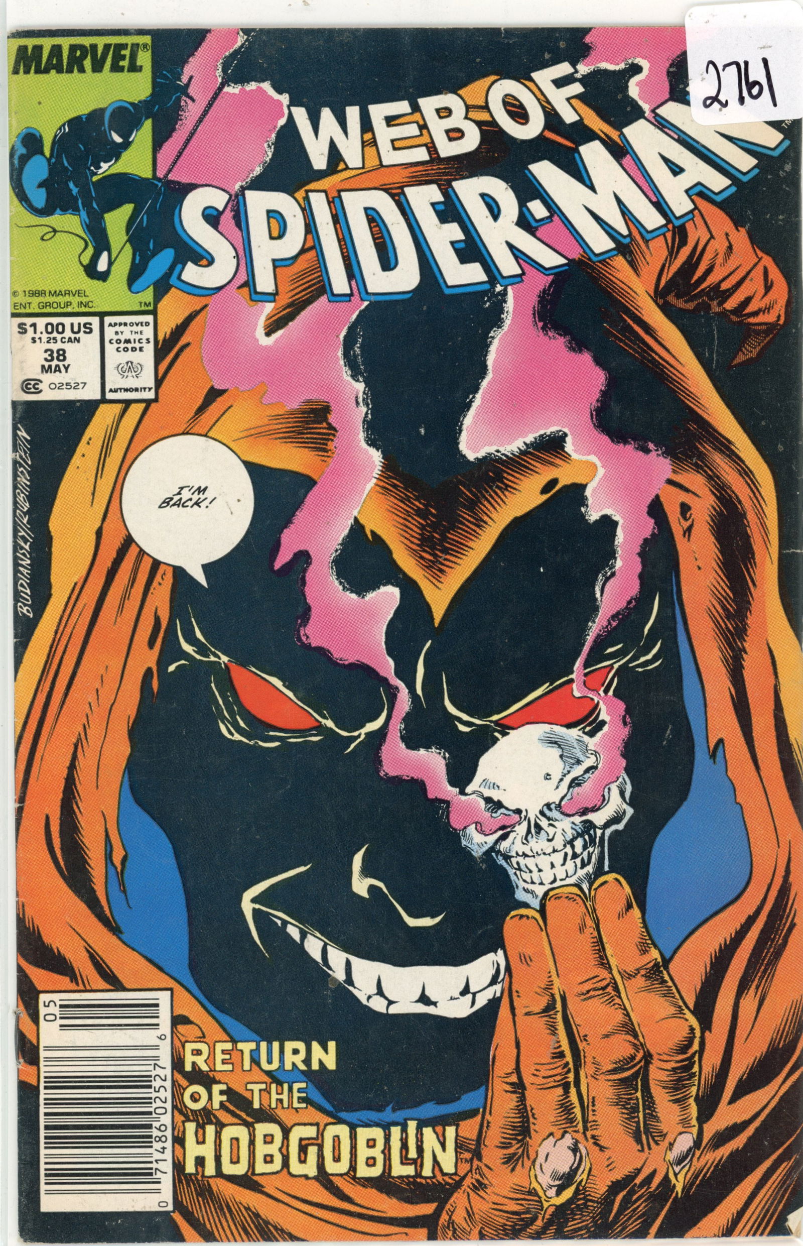 1988 Marvel Spiderman Issue 38 (1 of 1)