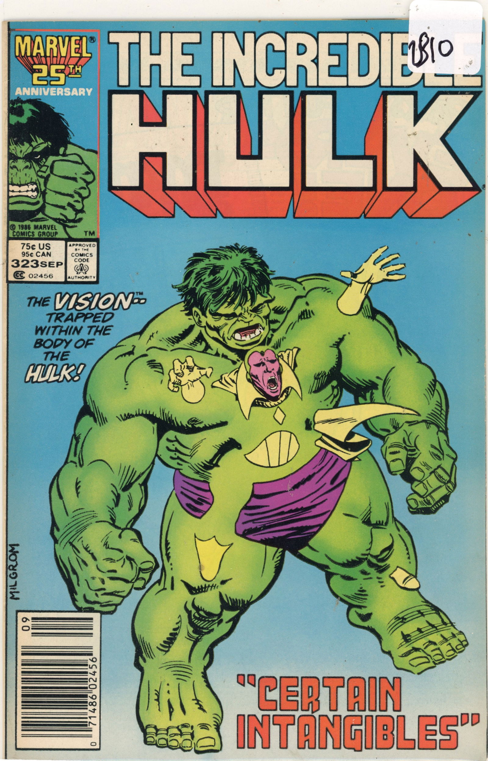 1986 Marvel Hulk Issue 323 (1 of 1)