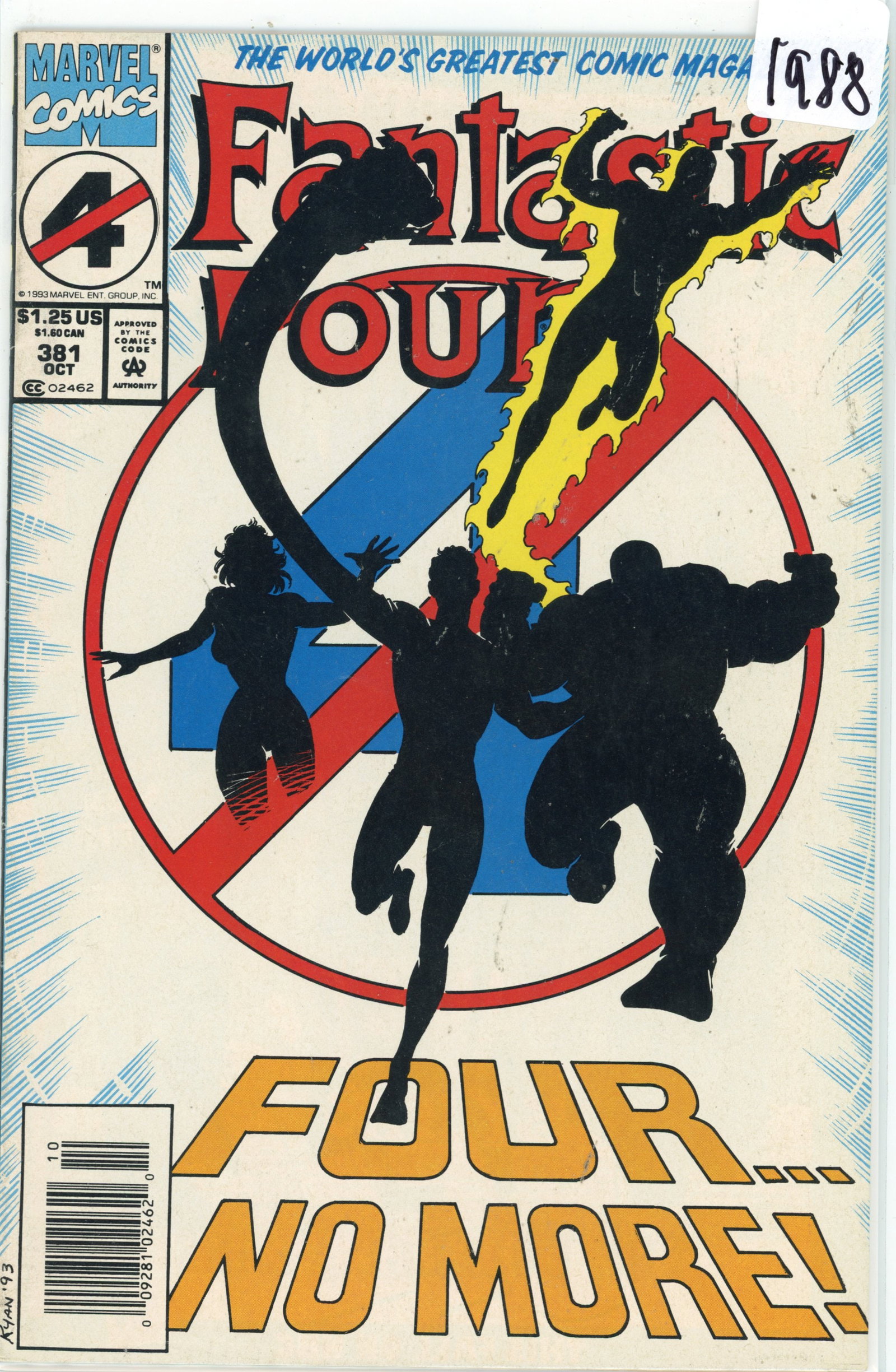 1993 Marvel Fantastic Four Issue 381 (1 of 1)