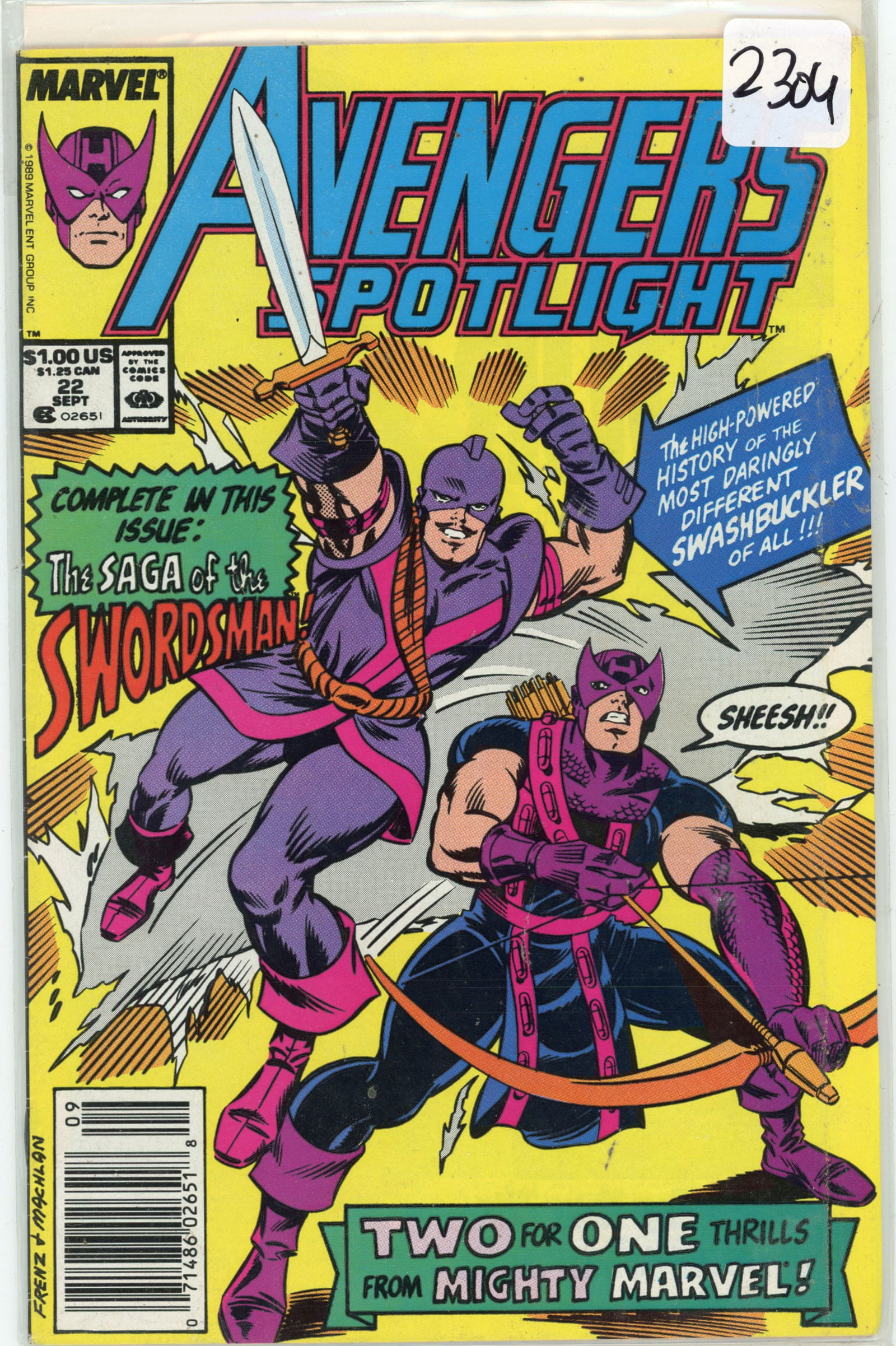 1989 Marvel Avengers Issue 22 (1 of 1)