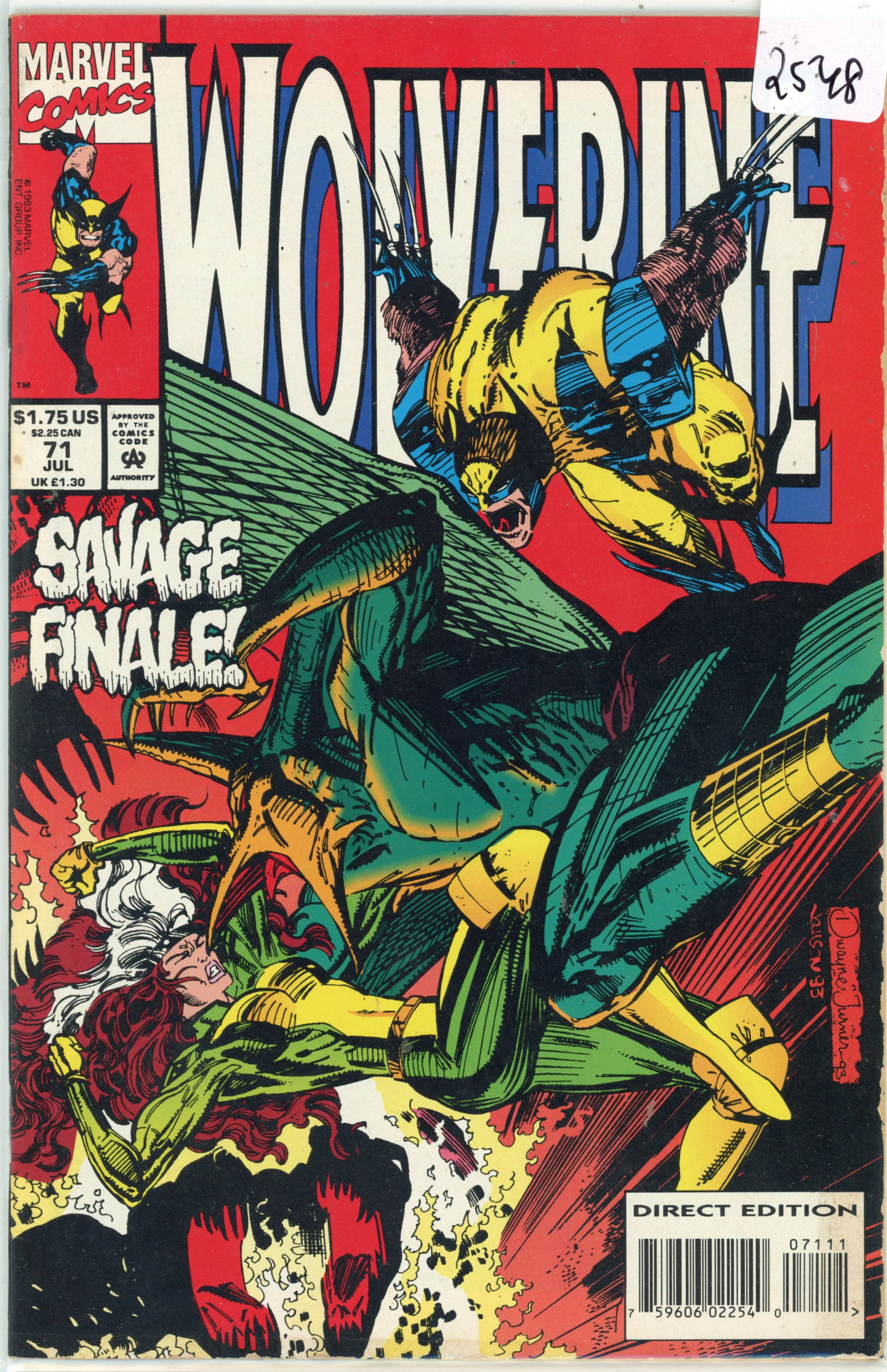 1993 Marvel Wolverine Issue 71 (1 of 1)