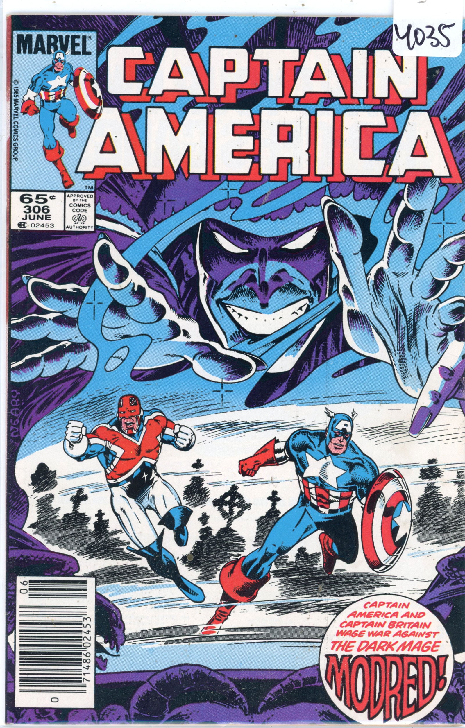 1985 Marvel Captain America Issue 306 (1 of 1)