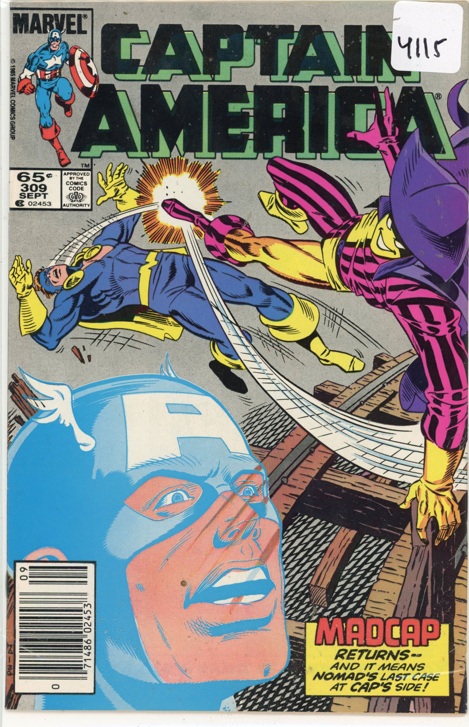 1985 Marvel Captain America Issue 309 (1 of 1)