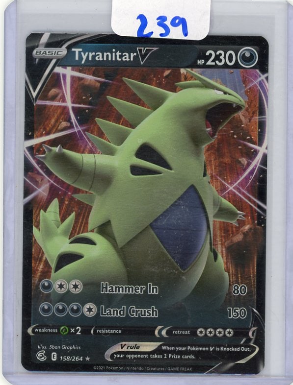 Tyranitar V Pokemon Card: Tyranitar V Pokemon Card