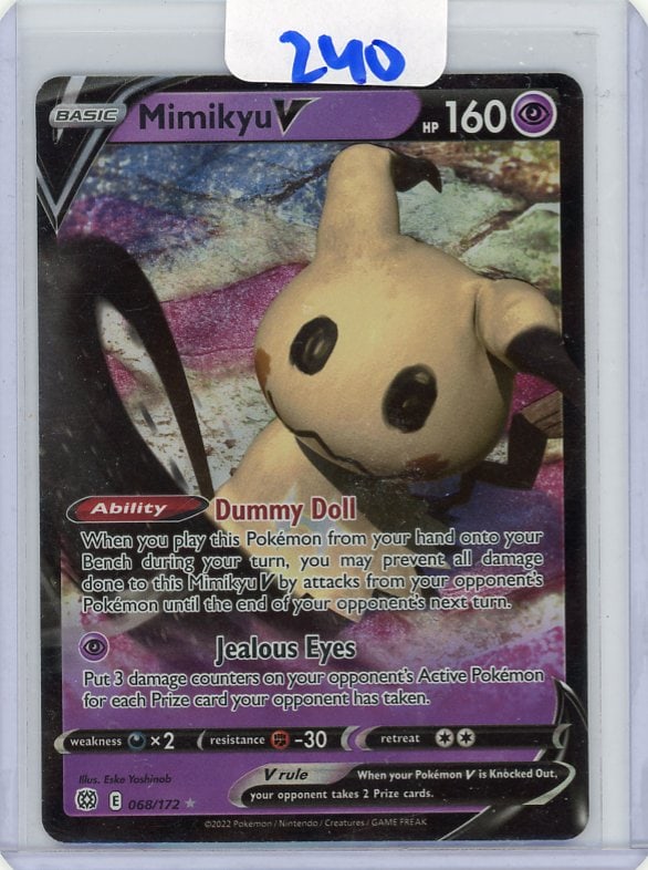 Mimykyu V Pokemon Card: Mimykyu V Pokemon Card