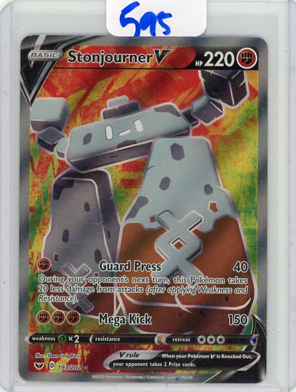 Stonjourner V Pokemon Card: Stonjourner V Pokemon Card