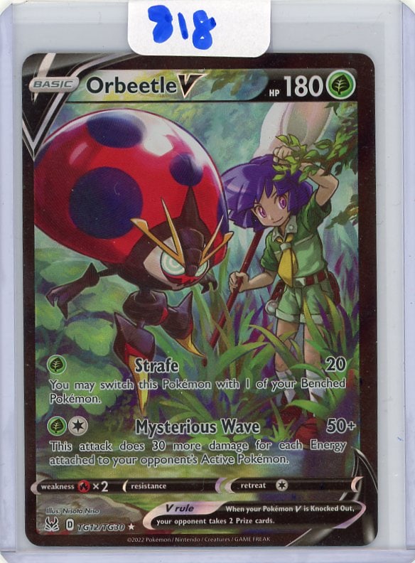 Lost Origin Orbeetle V Trainers Gallery Full Art Pokemon Card (1 of 1)