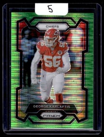 2023 George Karlaftis Panini Prizm/Green Pulsar Prizm