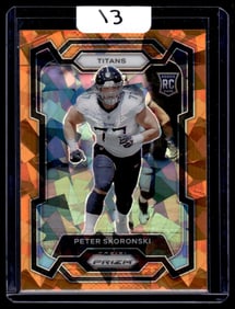 2023 Peter Skoronski Panini Prizm/Orange Cracked Ice Prizm RC