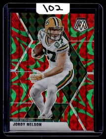 2020 Jordy Nelson Panini Mosaic/Green Reactive Prizm