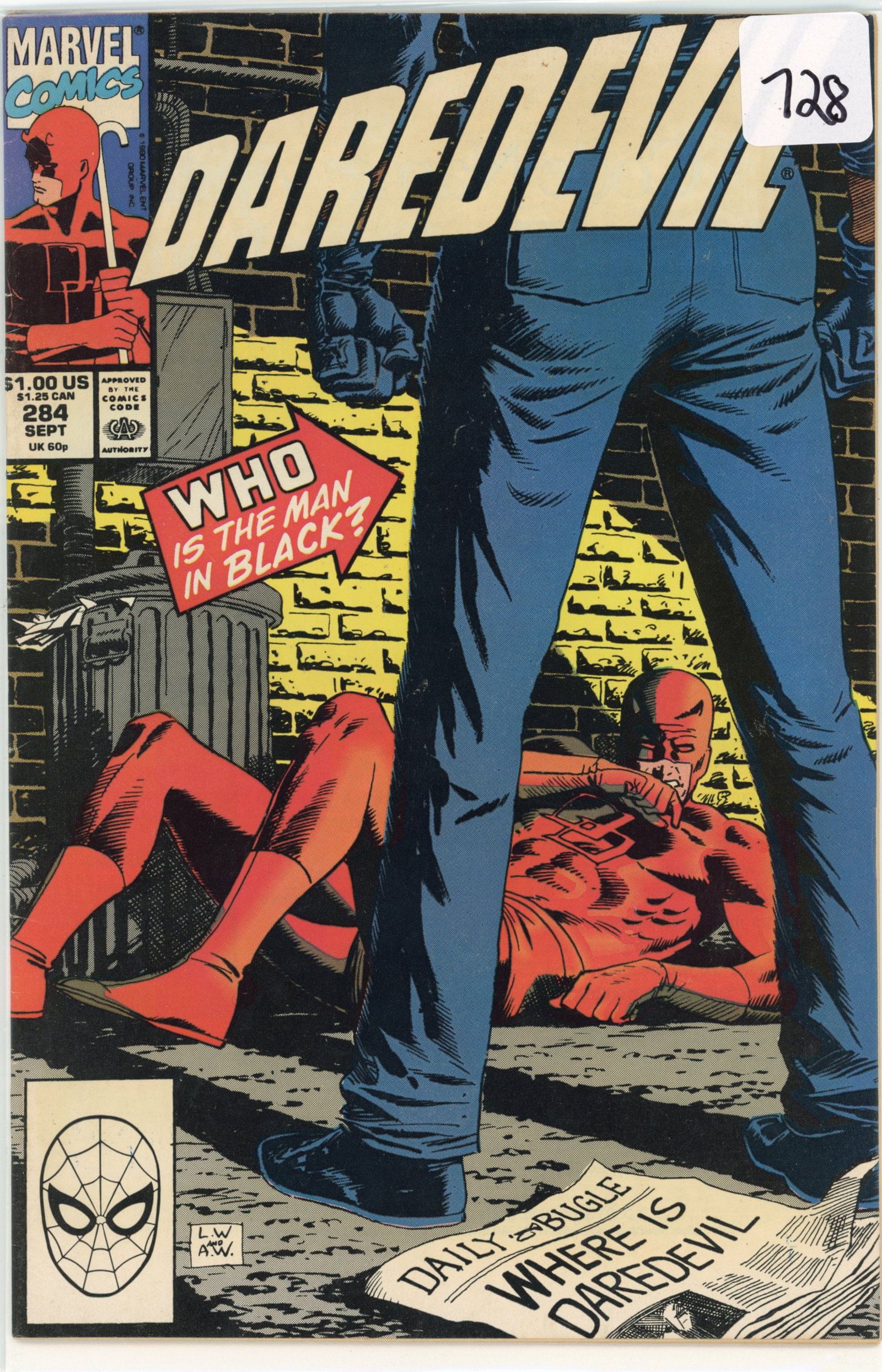 1990 Marvel Daredevil Issue 284 (1 of 1)