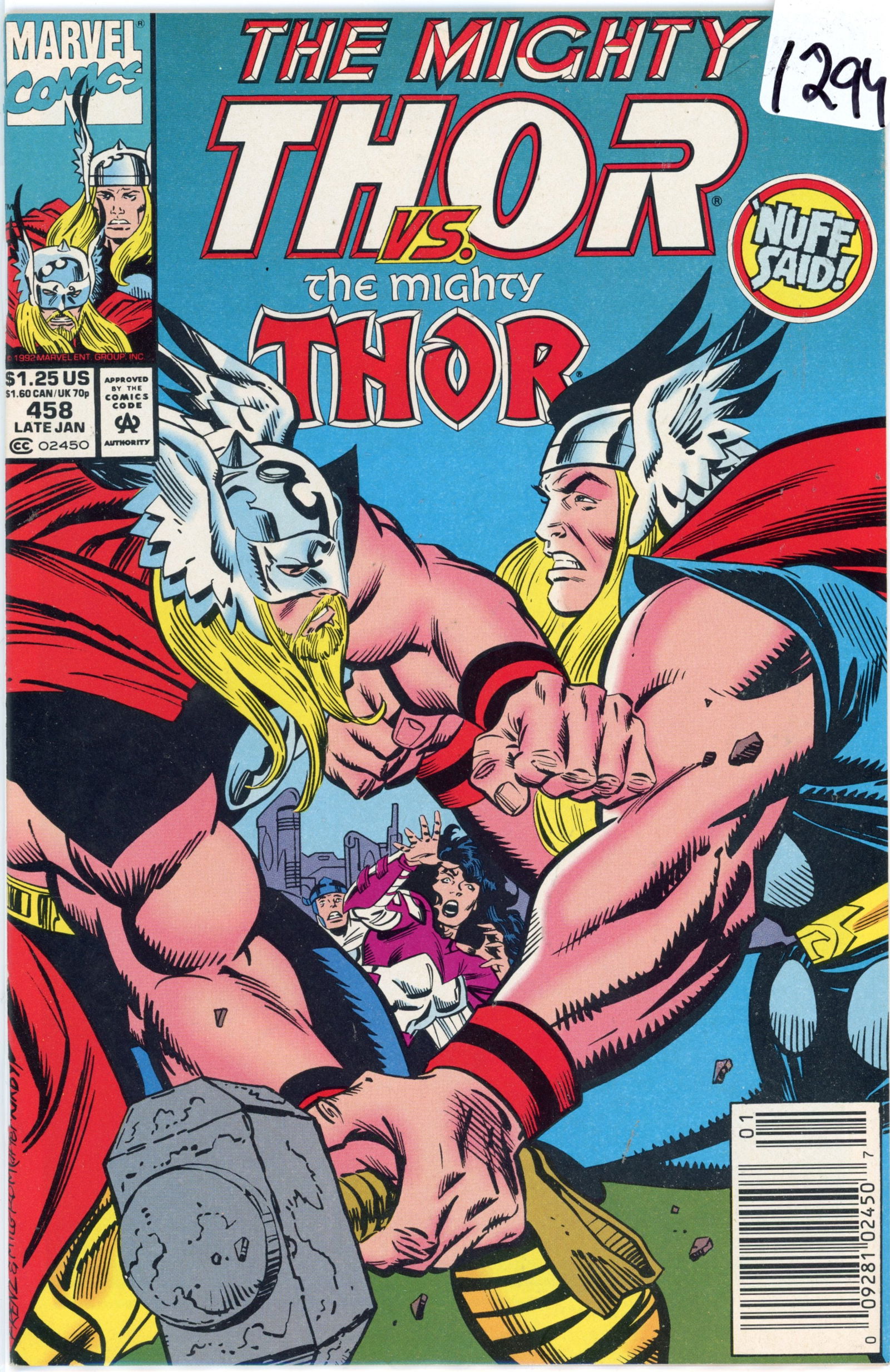 1992 Marvel Thor Issue 458 (1 of 1)