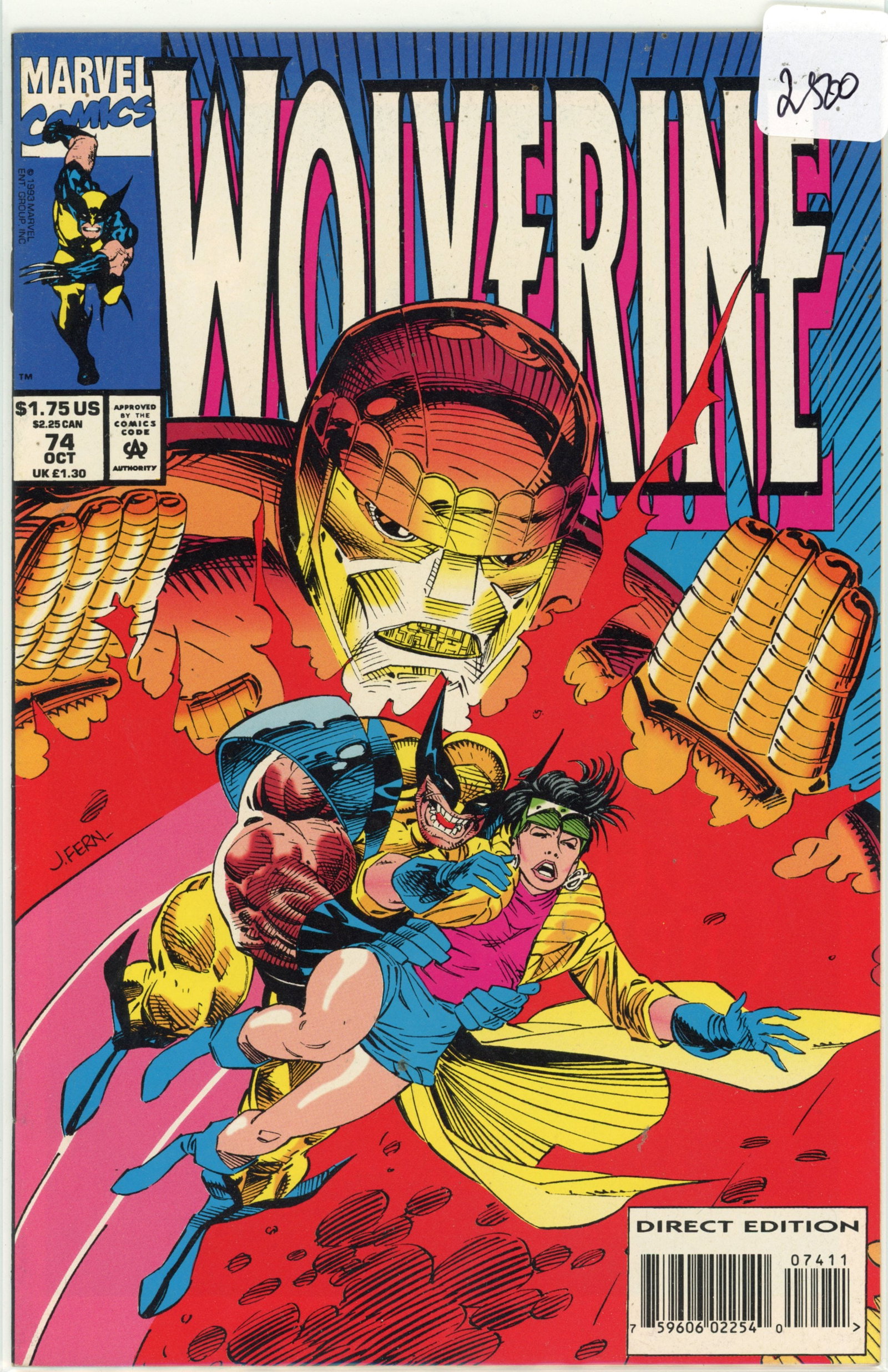 1993 Marvel Wolverine Issue 74 (1 of 1)