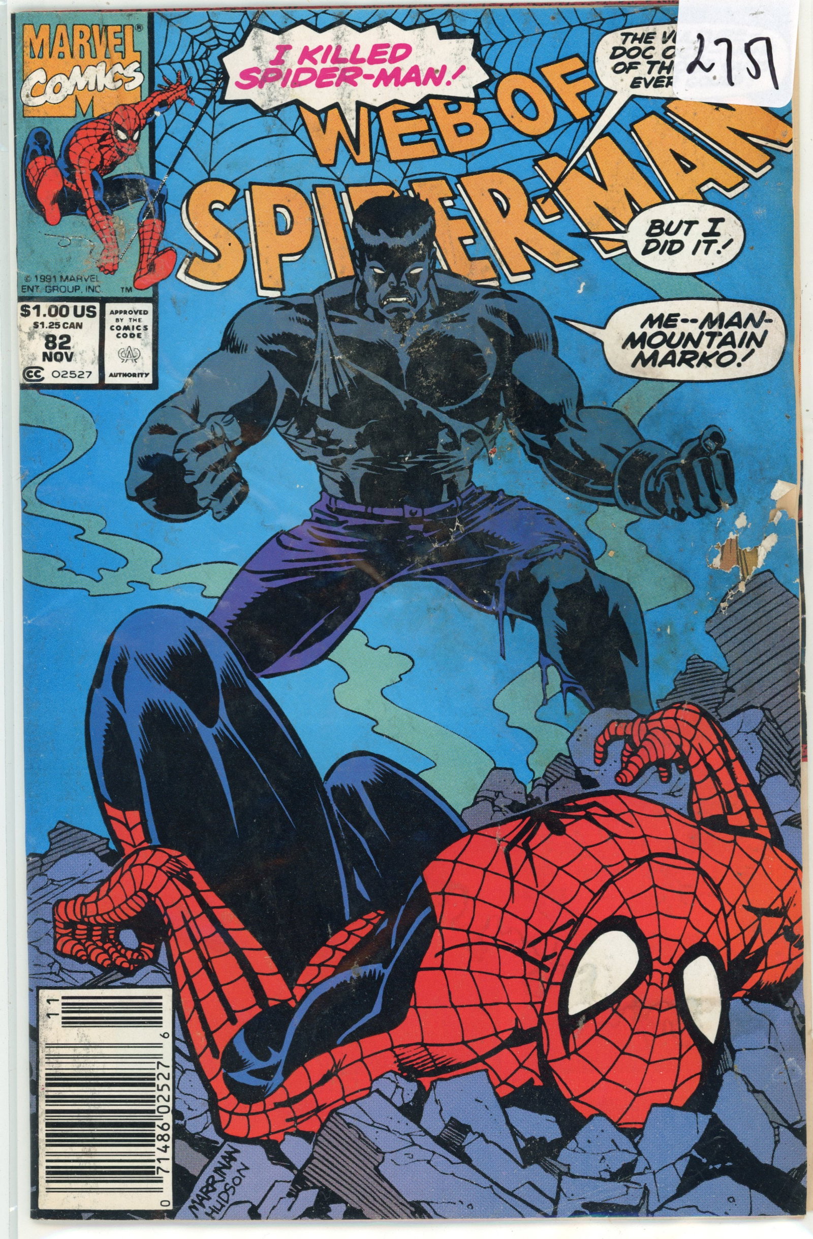 1991 Marvel Spiderman Issue 82 (1 of 1)