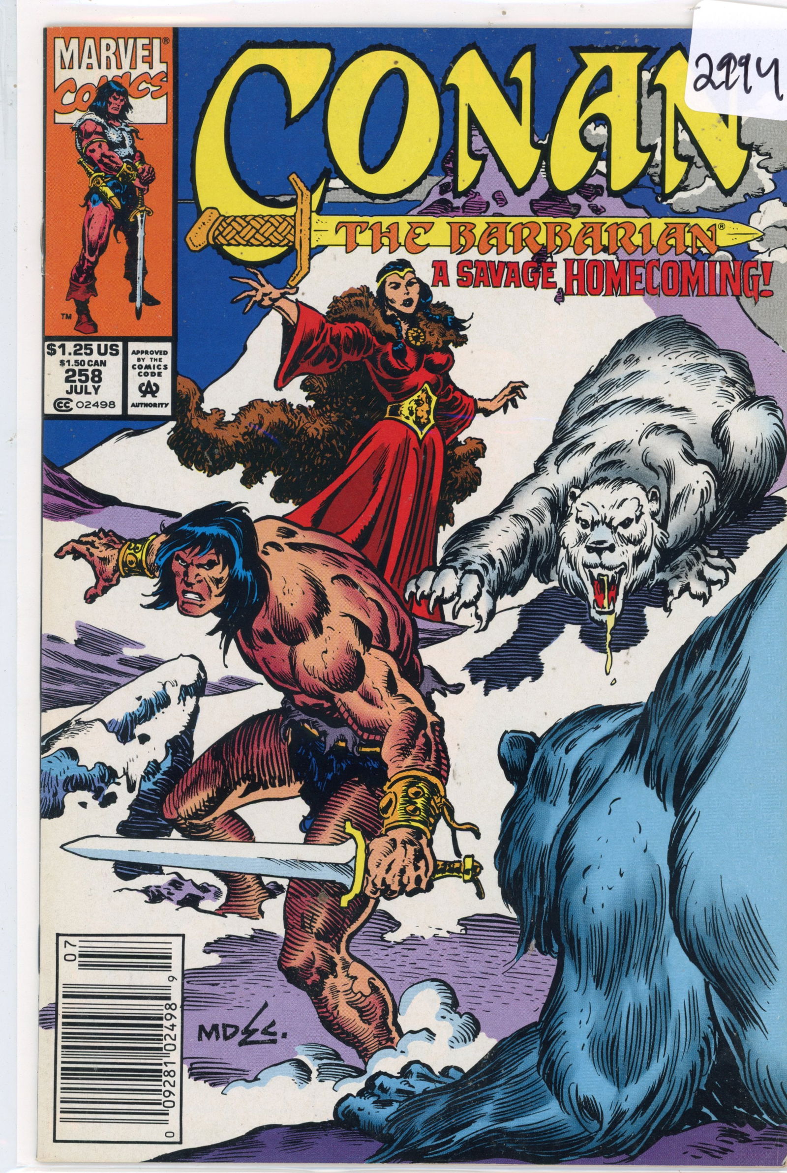 1992 Marvel Conan Issue 258 (1 of 1)