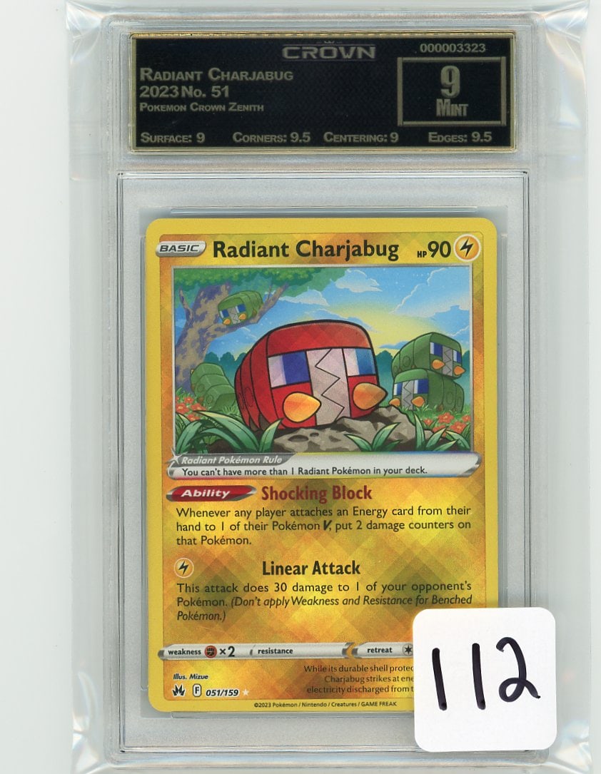 Radiant Charjabug - 2023 Pokemon - CC&G Graded 9: Radiant Charjabug - 2023 Pokemon - CC&G Graded 9