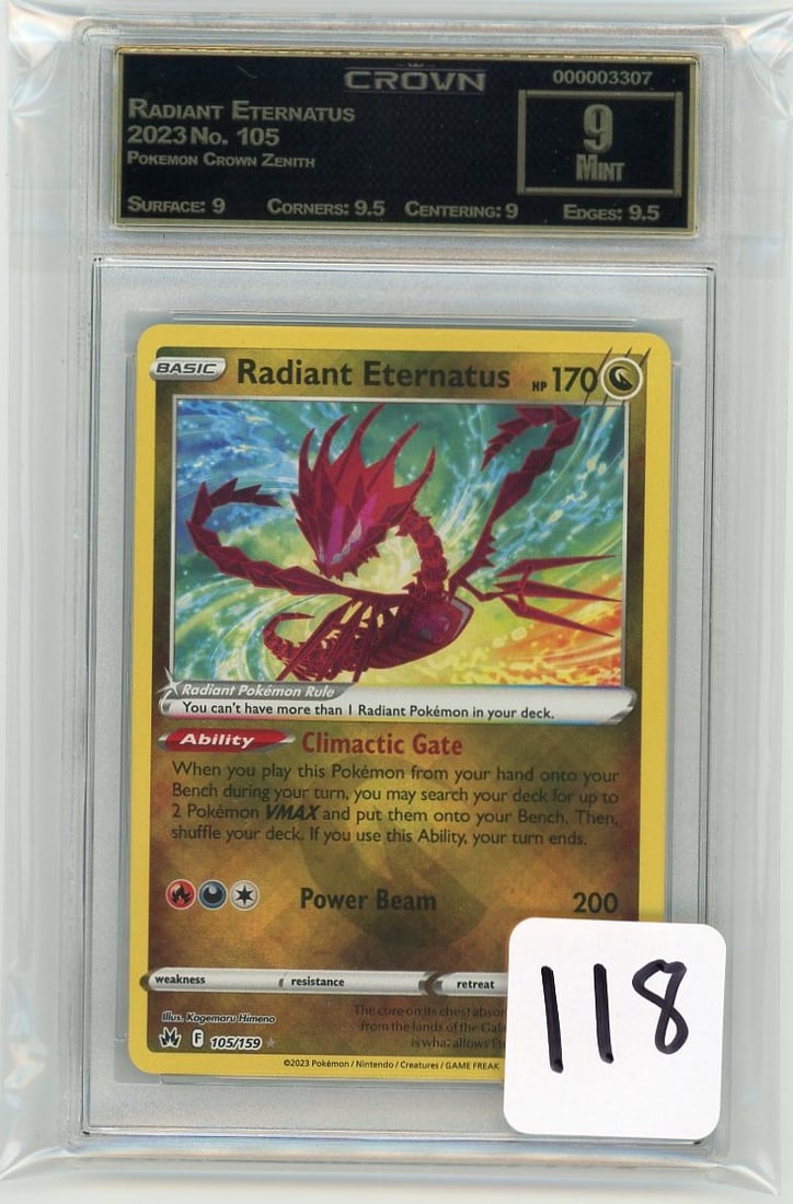 Radiant Eternatus - 2023 Pokemon - CC&G Graded 9: Radiant Eternatus - 2023 Pokemon - CC&G Graded 9