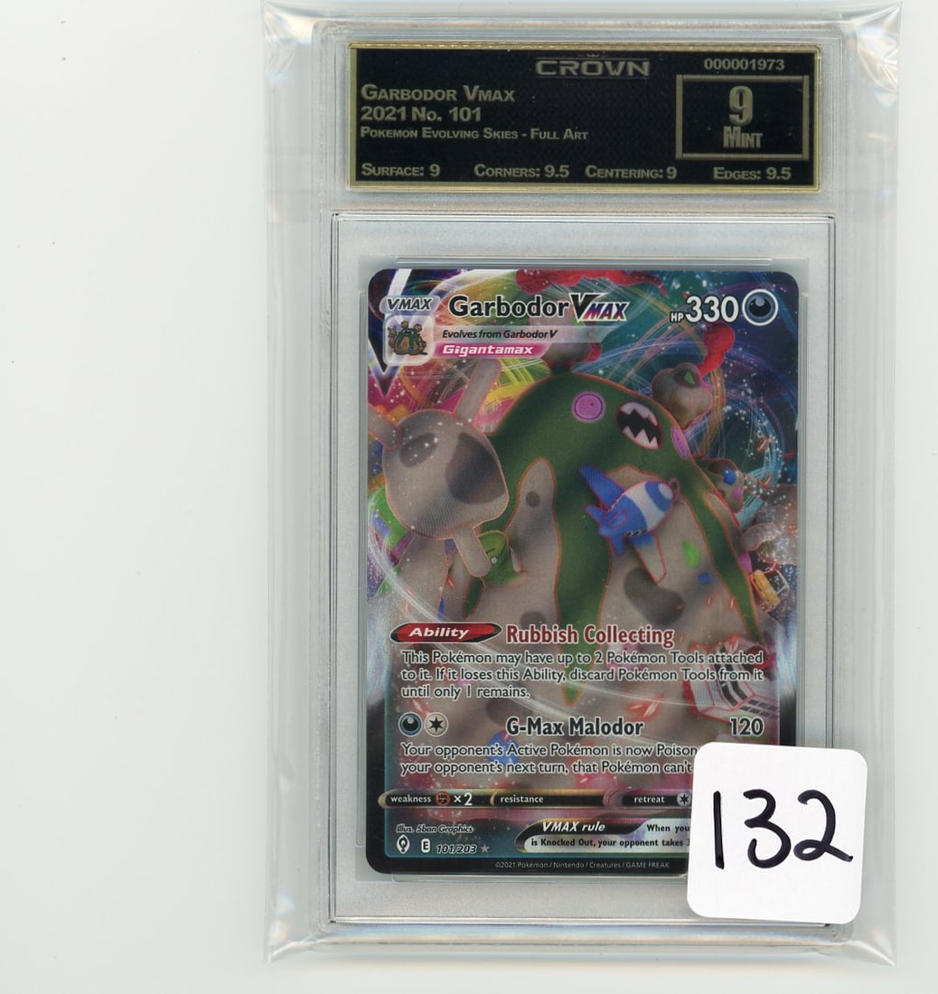 Garbodor Vmax - 2021 Pokemon Full Art - CC&G Graded 9: Garbodor Vmax - 2021 Pokemon Full Art - CC&G Graded 9