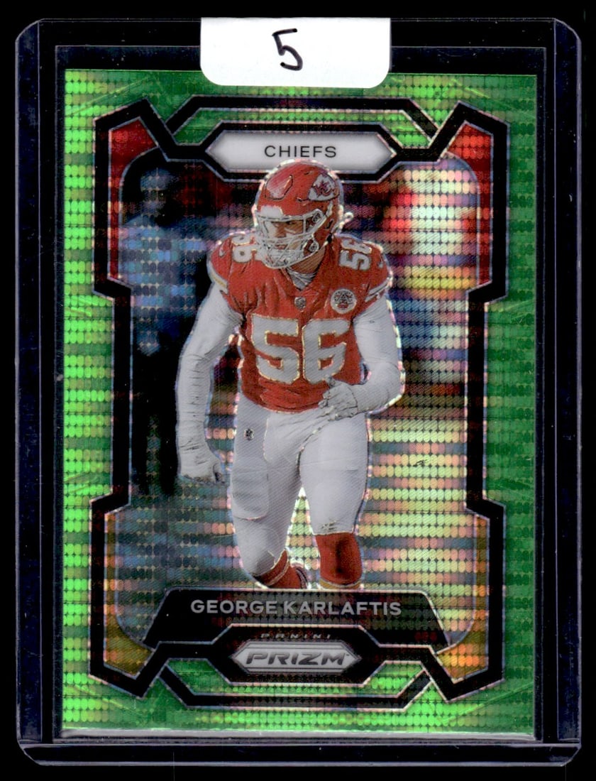2023 George Karlaftis Panini Prizm/Green Pulsar Prizm: 2023 George Karlaftis Panini Prizm/Green Pulsar Prizm