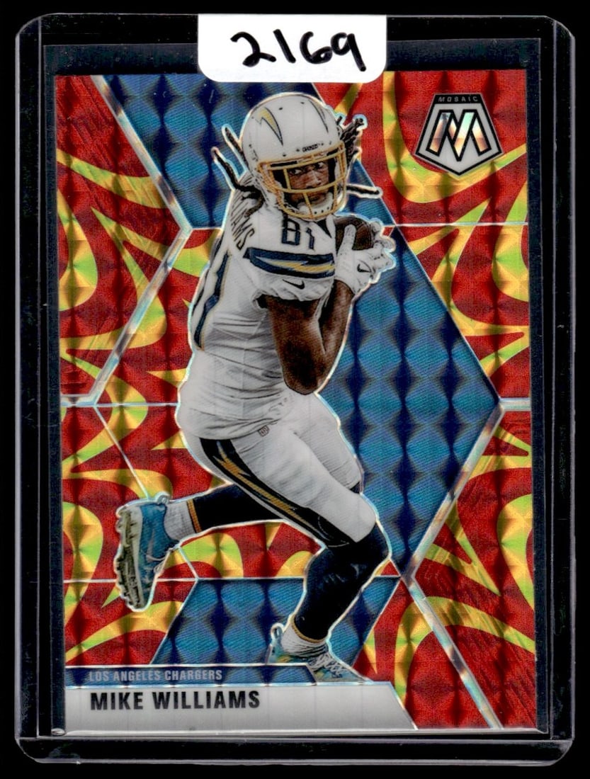 2020 Mike Williams Panini Mosaic/Gold Reactive Prizm: 2020 Mike Williams Panini Mosaic/Gold Reactive Prizm