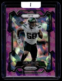 2023 Carl Lawson Panini Prizm/Purple Cracked Ice Prizm