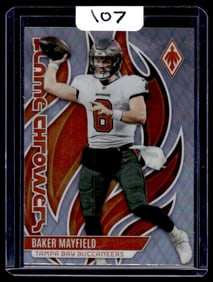 2023 Baker Mayfield Panini Phoenix Flamethrower/Silver Prizm
