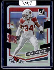 2023 Jalen Thompson Panini Donruss Press Proof Die-Cut (33/75)