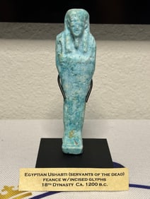 Ancient Egyptian Ushabti Faience Statue