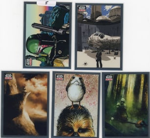 Lot of 5 Topps Star Wars Galaxy Trading Cards