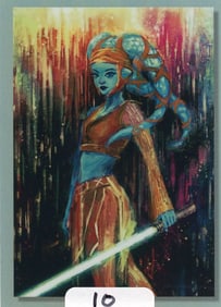 Topps Star Wars Galaxy Aayla Secura Refractor