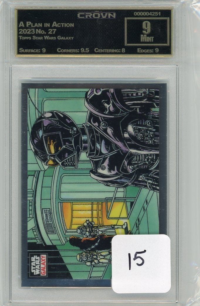 Topps Star Wars Galaxy "A Plan In Action" Graded CC&G Mint 9: Topps Star Wars Galaxy "A Plan In Action" Graded CC&G Mint 9