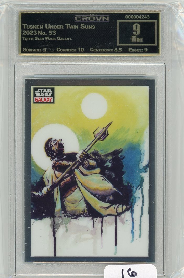 Topps Star Wars Galaxy "Tusken Under Twin Suns" Graded CC&G Mint 9: Topps Star Wars Galaxy "Tusken Under Twin Suns" Graded CC&G Mint 9