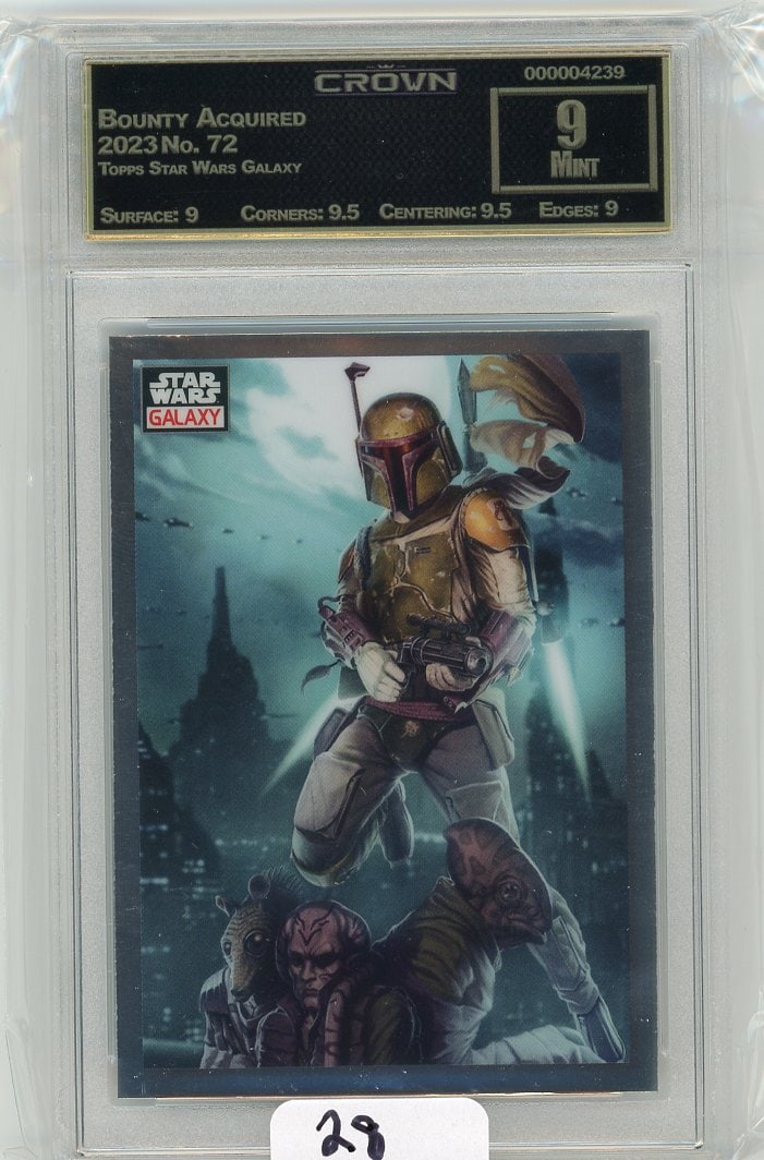 Topps Star Wars Galaxy "Bounty Aquired" Graded CC&G Mint 9 (1 of 1)