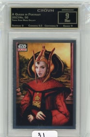 Topps Star Wars Galaxy "A Queen In Portrait" Graded CC&G Mint 9