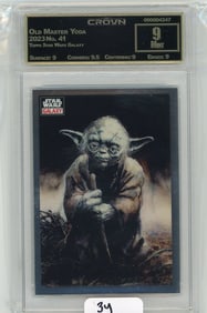 Topps Star Wars Galaxy "Old Master Yoda" Graded CC&G Mint 9