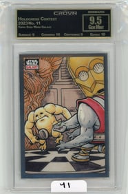 Topps Star Wars Galaxy "Holochess Contest" Graded CC&G Gem Mint 9.5