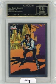 Topps Star Wars Galaxy "Han Solo Draws" Graded CC&G Gem Mint 9.5