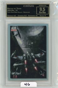 Topps Star Wars Galaxy "Battle Of Yavin" Refractor Graded CC&G Gem Mint 9.5
