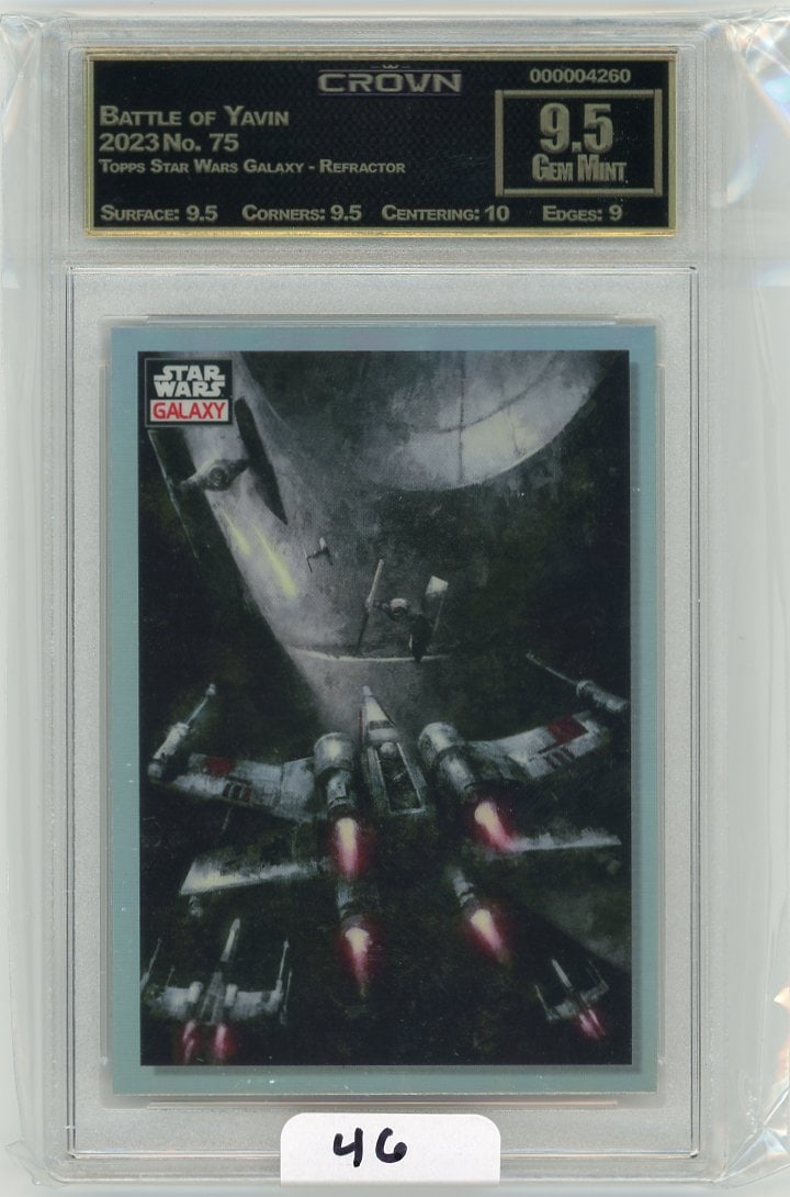 Topps Star Wars Galaxy "Battle Of Yavin" Refractor Graded CC&G Gem Mint 9.5 (1 of 1)