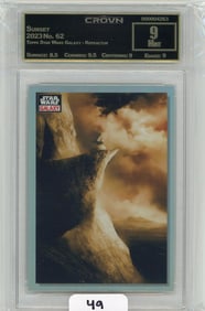 Topps Star Wars Galaxy "Sunset" Refractor Graded CC&G Mint 9