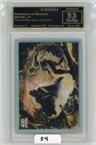 Topps Star Wars Galaxy "Showdown On Dagobah" Refractor Graded CC&G Gem Mint 9.5