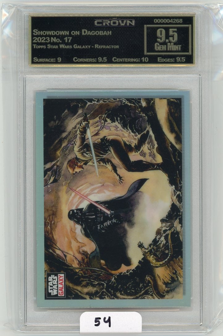 Topps Star Wars Galaxy "Showdown On Dagobah" Refractor Graded CC&G Gem Mint 9.5 (1 of 1)