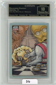 Topps Star Wars Galaxy "Holochess Contest" Refractor Graded CC&G Crowned Gem 10