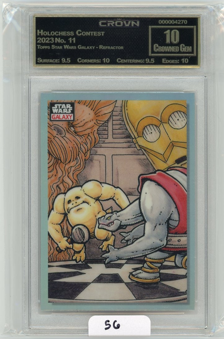 Topps Star Wars Galaxy "Holochess Contest" Refractor Graded CC&G Crowned Gem 10 (1 of 1)