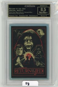 Topps Star Wars Galaxy "Return Of The Jedi" Poster Card Graded CC&G Near Mint+ 8.5