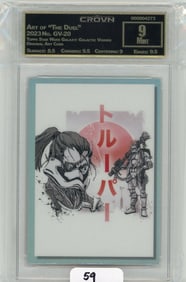Topps Star Wars Galaxy "Art Of The Duel" Art Card Graded CC&G Mint 9
