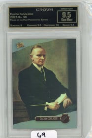 Calvin Coolidge - 2023 Pieces of the Past Presidential Edition Graded CC&G Gem Mint 9.5