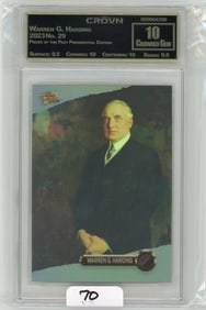 Warren G. Harding - 2023 Pieces of the Past Presidential Edition Graded CC&G Crowned Gem 10